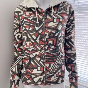 Volcom colorful Geometric Pattern Youth Unisex Zipper Hoodie Casual Sports